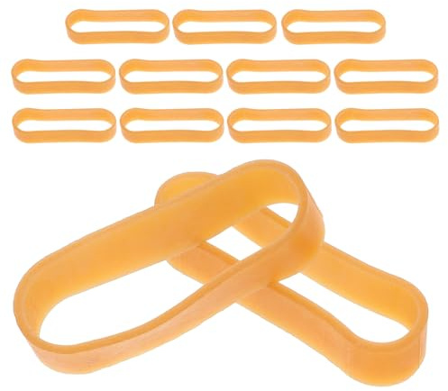GALPADA Fasce Elastiche Larghe in Gomma Marrone per Stampi in Ceramica e Gesso, Antiscivolo e Resistenti, Confezione da 13 Pezzi per Lavori Continui di Colata Ceramica
