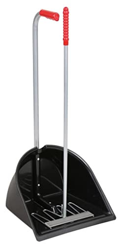 KERBL Mistboy schwarz (Höhe 90 cm, Mistkratzer für die Reinigung von Pferdeboxen/Transporter/Paddock, Bollensammler, Stallboy) 324107
