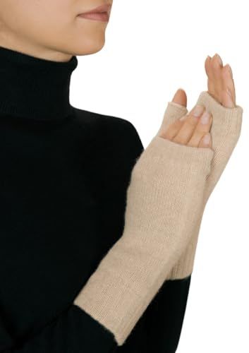 Lona Scott Fingerlose Damenhandschuhe aus Kaschmir