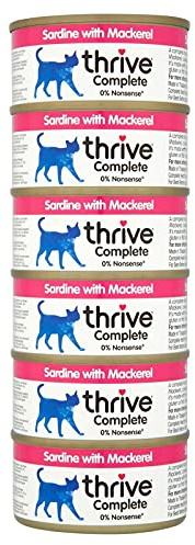 Thrive Cat Food Complete Sardine with Mackerel, Pack of 6,75 g (Pack of 6)