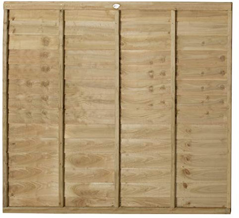 Forest Garden 6ft x 5ft (1.83m x 1.52m) Pressure Treated Superlap Fence Panel (Pack of 5)