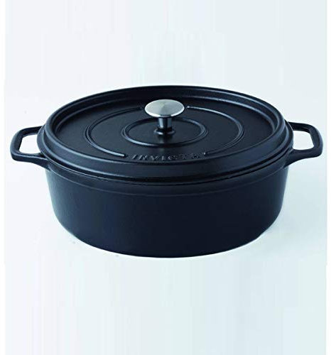 PEGANE Mijoteuse Ovale Noire Fonte émaillée - 4 litres