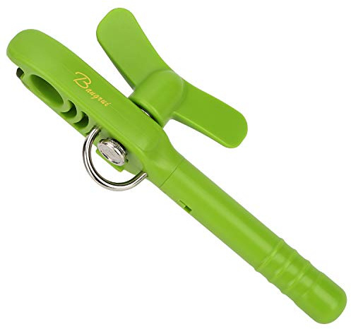 Manueller Dosenöffner & Bangrui Professioneller 4-in-1 Dosenöffner hält glatte Kanten Mit einem Korkenzieher gefaltet im Hebel Bestes Gadget für die Küche (grün)