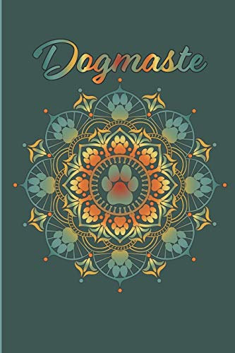 Dogmaste - Yoga Dog Paw Mandala: Dog Pawprint Mandala in Pretty Retro Colors