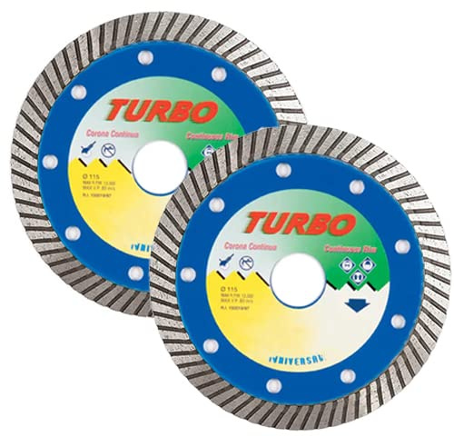 Virsus Disco Diamantato a Corona Continua TA115, con misura 115 x 2,2 mm, attacco da 22,2 mm, disco professionale super sottile turbo per taglio di gres porcellanato, granito, ceramica, marmo (2)