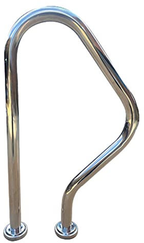 Main courante de sécurité pour piscine Main courante de piscine, main courante pour marches de piscine pour entrées enterrées, 31,5 X 18,5 Barres d'appui de sécurité antidérapantes en acier inoxydab