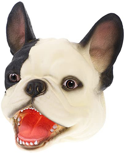 Zerodeko Handpuppe Hundespielzeug Kopfhandschuhe Marionette Puppen Für Interaktive Hand Fingerpuppen Gummihand Hundepuppe Französischer Plüsch Kind Frankreich Vinyl Weiß Hundekopf