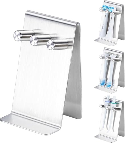 Zahnbürstenhalter Elektrische Zahnbürste, XILIMEN Zahnbürstenhalter Wand Kinder, SUS304 Edelstahl Freistehend Zahnbürstenkopf Halter Organizer, Halterung Elektrische Zahnbürste Wand Ohne Bohren