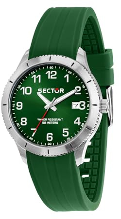Sector No Limits Orologio Uomo, Tempo, Data, Analogico, Cinturino in Acciaio, Collezione 270 - R3251578014