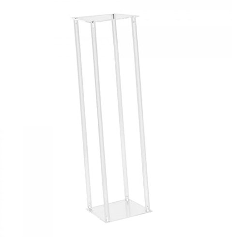F Fityle Supporto per Fiori in Acrilico Centrotavola per Matrimoni Decorazione da Tavolo Moderno Vaso per Fiori in Acrilico Trasparente Colonna per colonne per, Piazza, 25x25x80 cm