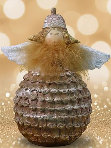 Pommerntraum ® | Dekorationsfigur lustiger Engel Schutzengel Weihnachtsfigur Weihnachtsengel Guardian Angel Schreibtischfigur NORMAL KANN JEDER (Marie)