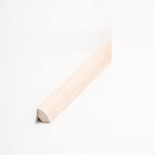 Viertelstableiste Fußleiste 14 x 14 x fallende Längen bis ca. 2500 mm Massivholz Ahorn zum Kleben, Clipsen, Schrauben & Nageln Sockelleiste by PROVISTON 12.5 Meter | 5 Stück