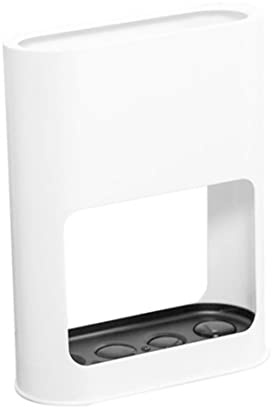 Grtheenumb Regenschirmstand, Plastik -Regenschirmhalter mit abnehmbarem Tropfschale rechteckige Regenschirmhalterregal für Home Office Entry Flur, Weiß, weiß