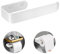 Porte Papier Toilette Blanc sans Percage,Porte Papier Toilette sans Perçage,Support Mural avec étagère pour Cuisine et Salle de Bain - 18 cm