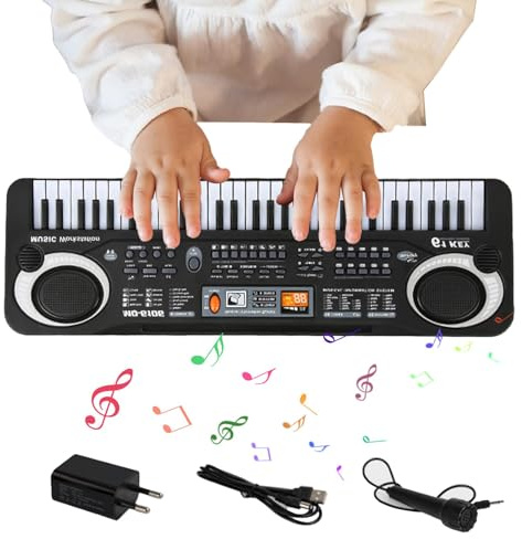 Clavier de piano électronique – Clavier musical 61 touches | Clavier de piano éducatif pour l'apprentissage précoce, apprentissage des instruments électroniques pour les