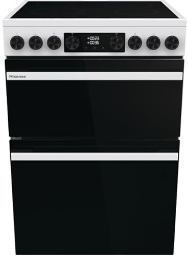 Hisense Hi6 Max 60cm Electric Cooker with Ceramic Hob HDCEC6C20W - White - A Rated