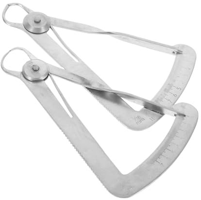 NAMOARLY 2pcs High-precision Caliper Measuring Tool Stainless Steel Caliper for Gemstones Standard Thickness Gauge for Jewelry Making