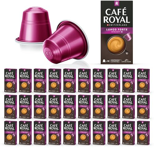 Café en Capsules Aluminium - Café Royal Pro | 30 x 10 soit 300 Dosettes - Saveur Lungo Forte - Compatibles avec les Machines à café Nespresso®* Alu à usage Domestique