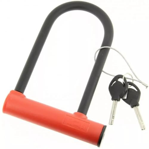 Lettuce Eat® Heavy Duty Bike U-Lock D-Lock with 2 Keys High Security Anti-Theft PVC Waterproof Rustproof Bicycle U-Shaped Secure Lock for E-Bike MTB, Road Bikes, Motorcycle, Shop Doors