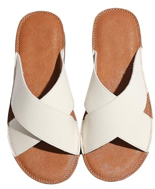 MGGMOKAY Sandalias Mujer para Playa, Caminar y Hogar - Cómodas y Versátiles Pala Antideslizante Goma Suela,Blanco,39