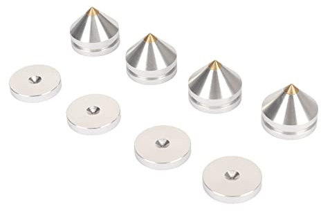 Speaker Isolation Spikes, Speaker Spike Pads, Speaker Vibration Dampener Stand Feet Pads Shock Absorber Isolation Pucks, Speaker Resonance Reducer,for Turntable Amp CD DAC