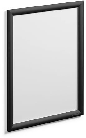 Durable Cornice a scatto in alluminio A3, fissaggio con bande biadesive o viti, 1 pezzo, nero, 479701