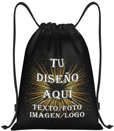 ROHBVMN Mochila con Tu Logo personalizadas, mochila cuerdas Personalizada para Hombres,mochila deporte para Mujeres, Bolsa de Natación, Ideal para Todas las Actividades Deportivas, Impermeable