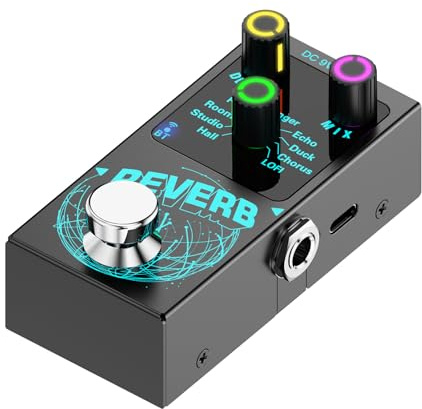 Digital Reverbs Gitarre Effektpedal 9 Modi Gitarre Effektpedal Gitarre Reverbs Effektor Single Block Reverbs Effektor