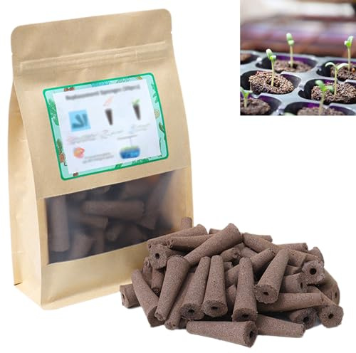 Smaoqingji Spugne Crescita Idroponica Ricambio Coltivazione - 50 per Confezione, Spugne Torba Piante Coltivazione, Favoriscono la Crescita delle Radici e delle Piantine Idroponico Piante più Sane