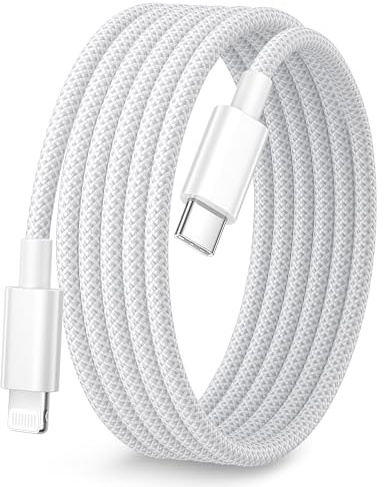 Cable iPhone 2M Apple MFi Certifié Cable USB C vers Lightning Charge Rapide | Cable iphone USB C Nylon Câble Lightning Cordon Fil Chargeur pour iPhone 14 13 12 Mini 11 Pro Max XS XR X 8 Plus SE, iPad