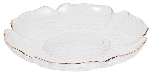 Alipis Sottobicchiere Vetro Trasparente Forma Fiore con Tappetino Antiscivolo e Resistente al Calore per Tazza da tè e Bar