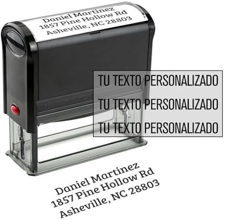 Sellos Personalizados - Sello Empresa Automatico - Sello Personalizado para Medico Profesor Direccion - Cuño Personalizado Oficina Caucho con Logo