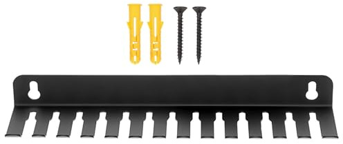 Kabelmanagement – 26 cm 13 Schlitze, Stahldraht-Aufbewahrung für Halter, Wandmontage mit Kabelorganisation, einfach zu installierende Laufbahnen für Schreibtische, Werkbänke, Server, Räume