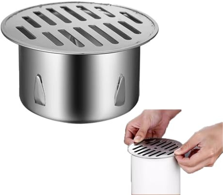 QSPNVFB Sumidero De Piso Techo Redondo, Antibloqueo Filtro De Drenaje Acero Inoxidable 5cm 9cm 11cm Cubierta De Drenaje De Rejilla Para Balcón Patio Jardin(5cm/2inch)