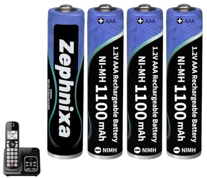 4 Stück AAA NiMH Akku 1,2V 1100mAh für Gigaset/Panasonic Schnurlos Telefon | Wiederaufladbar, vorgeladen, niedrige Selbstentladung, 2000 Zyklen – ideal für Gigaset/Panasonic Schnurlostelefone