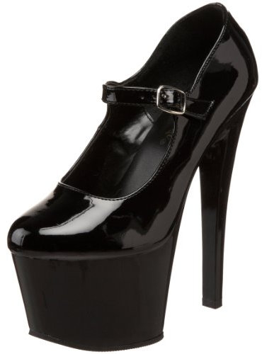 Pleaser SKY-387, Damen Plateaupumps, Schwarz (Schwarz), 42 EU