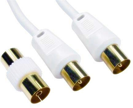 World of Data 4m Coax Cable - Multiple Shielded EMI RFI - 24k Gold Plated - Male to Male - Antenna - Digital TV Fly Lead - Copper Wire
