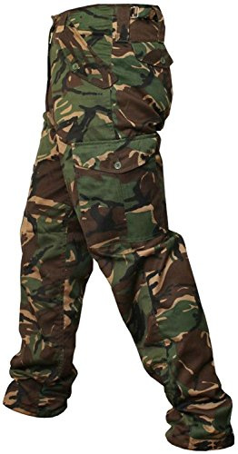 Combat Trousers - Cargo Trousers - Camouflage Trousers - Sizes 30-40 (34W x Regular (32.5), Green/Brown/Sand (Woodland))
