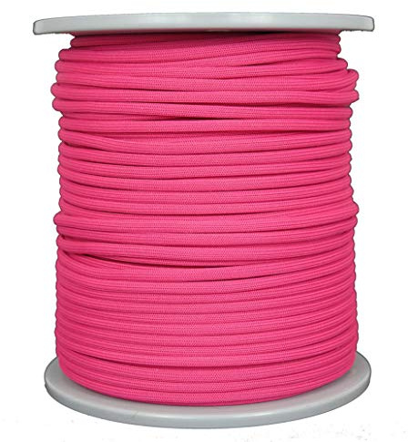Gepolight ® Leuchtschnur neon-pink Ø ca. 3,5 mm - 100 Meter - 100% Polyester B1 - leuchtet genial unter Schwarzlicht Verwendung im Innen- und Außenbereich