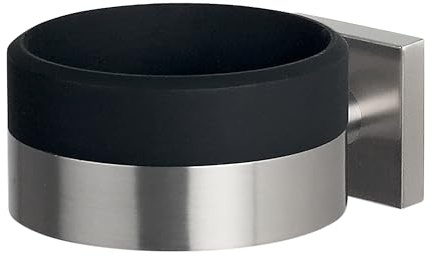 Spirella Fönhalter, Haartrocknerhalter aus robustem Edelstahl matt zum Schrauben und Bohren HxBxT: 6x9x12 cm
