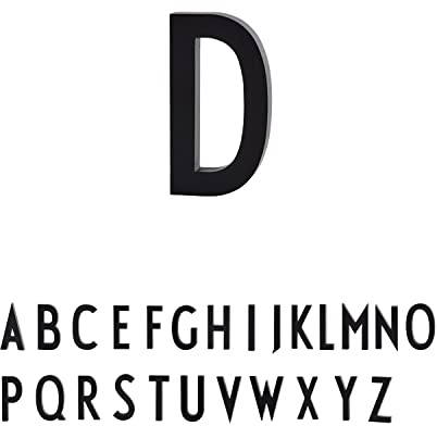 Design Letters Hausbuchstaben/Hausnummer Edelstahl Schwarz | 5cm/10cm | Türnummer | Straßennummer | Türschild Personalisiert | Befestigungsschrauben & Klebeband sind separat erhältlich | Größe 5cm D