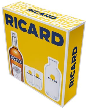 Coffret Lehanneur RICARD Pastis de Marseille 2 verres + 1 Carafe - 45%, 70cl