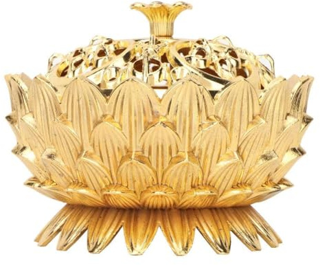 Metal Lotus Flower Design Incense Holder Cone Burner for Buddhist Zen Home Decoration Accessories Räucherwerk Base