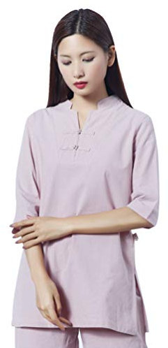 XGYUII Tai Chi Uniform Kleidung Unisex Chinesische traditionelle Baumwolle Seide Stretch Taichi Anzug Tai Chi Übung Taekwondo Training Wing Chun Zen Meditation Kleidung,Rosa,L