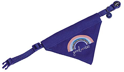 Nobby Katzenhalsband mit Tuch Good Vibes, blau, 1 Stück