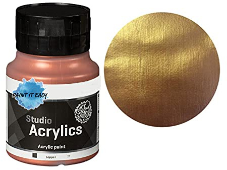 PAINT IT EASY NEU Studio Acrylfarbe, Akademie Qualität, 500 ml, Kupfer