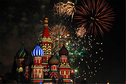 YEESAM ART Kunstbedarf Schloss Feuerwerk Show, Malen nach Zahlen Erwachsene 16x20 Zoll DIY Ölgemälde Zahlenmalerei Öl Wandkunst (Schloss, mit Rahmen)
