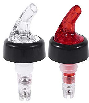 Omabeta 30ML Universal Plastic Measured Liquor Spirit Pourer Free Flow Wine Bottle Pour Spout Stopper Transparent for Wine Syrups Oils(white)