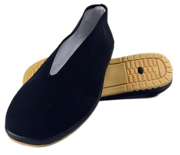 HUMINGG Kung fu shoes Martial Arts Kung Fu Shoes Black Rubber Sole Tai Chi Sneakers Chinese Traditional Cloth Shoes Wing Chun Karate