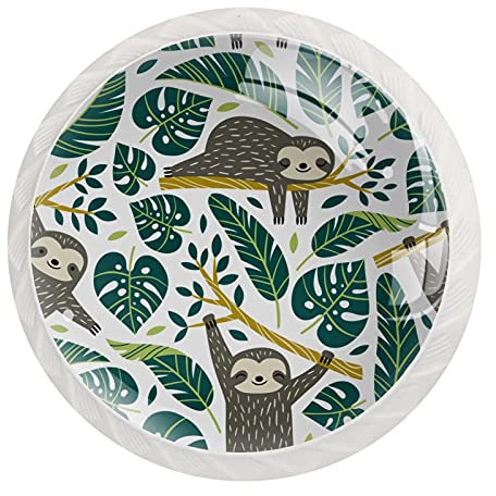 Set di 12 pomelli rotondi per cassettiera, armadietto, armadio, con viti, per casa, ufficio, asilo nido